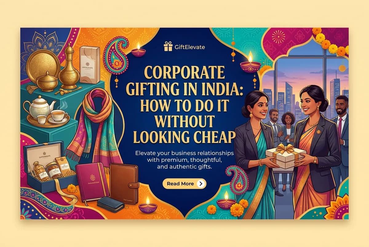 Premium corporate gift packaging for India featuring thoughtfully curated products for clients